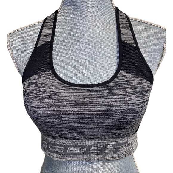 ECHT ☆ Pure Series Sports Bra ☆ Gray / Black ☆ Size Large - Picture 2 of 6